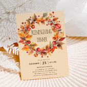 Elegante rustieke Herfst Thanksgiving Friendsgivin Kaart