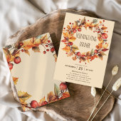 Elegante rustieke Herfst Thanksgiving Friendsgivin Kaart