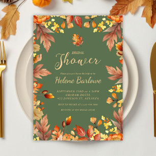 Elegante rustieke Herfst Vrijgezellenfeest herfst Kaart