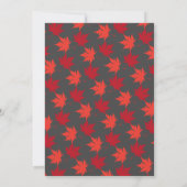 Elegante Rustieke Herfstbladeren Grijs Boho Herfst Kaart (Achterkant)