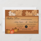 Elegante rustieke herfstbladeren Herfst bloemenbru Kaart (Voorkant)