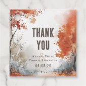 Elegante rustieke herfstbruiloft bedankjes labels (Voorkant)