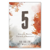 Elegante rustieke herfstbruiloft kaart (Achterkant)