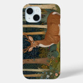 Elegante rustieke herten boho bos groen Case-Mate iPhone case (Achterkant)