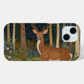 Elegante rustieke herten boho bos groen Case-Mate iPhone case (Achterkant (horizontaal))
