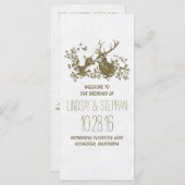 Elegante rustieke herten bruiloft programma's (Voorkant / Achterkant)