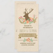 Elegante rustieke herten bruiloft programma's (Voorkant / Achterkant)