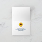 Elegante rustieke hout zonnebloem dank u kaarten (Binnen)