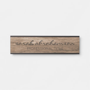 Elegante Rustieke Houten Bureaukamer Deur Borden Deurbordje