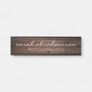 Elegante Rustieke Houten Bureaukamer Deur Borden Deurbordje