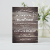 Elegante rustieke houten getextureerde bruiloft Ka Kaart (Staand voorkant)