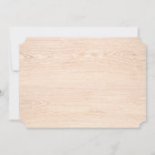 Elegante rustieke houten herfstbladeren Thanksgivi Kaart (Achterkant)