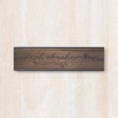 Elegante rustieke houten Kantoor deurtekens Deurbordje (Voorkant)