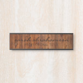 Elegante rustieke houten Kantoor deurtekens Deurbordje (Voorkant)