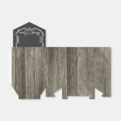 Elegante rustieke houten krijtbord bruiloft bedankdoosjes (Uitgevouwen)