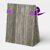 Elegante rustieke houten krijtbord bruiloft bedankdoosjes (Achterkant)