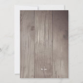Elegante rustieke houten Rozen Country Wedding Kaart (Achterkant)