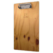 elegante & rustieke houten textuur gepersonaliseer klembord (Links)