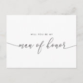 Elegante Rustieke Kant Wil Je Mijn Man Van Eer Zij Uitnodiging Briefkaart (Voorkant)