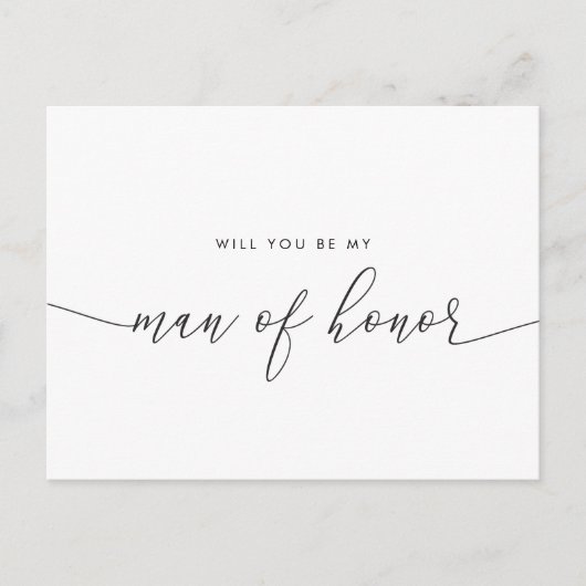 Elegante Rustieke Kant Wil Je Mijn Man Van Eer Zij Uitnodiging Briefkaart (Voorkant)