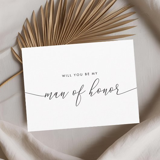 Elegante Rustieke Kant Wil Je Mijn Man Van Eer Zij Uitnodiging Briefkaart