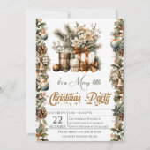 Elegante rustieke kerstfeest uitnodiging (Voorkant)