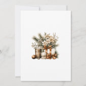 Elegante rustieke kerstfeest uitnodiging (Achterkant)