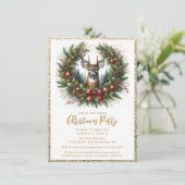 Elegante Rustieke Kerstherten Feestelijke Partij  Kaart (Staand voorkant)