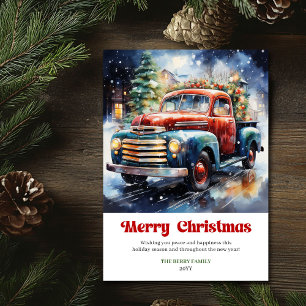 Elegante rustieke kerstscene vintage vakantie feestdagenkaart