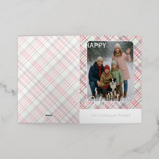 Elegante rustieke klassiekerig geplakt patroon gou folie feestdagenkaart (Buiten Laag)