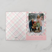 Elegante rustieke klassiekerig geplakt patroon gou folie feestdagenkaart (Buiten Laag)