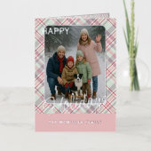 Elegante rustieke klassiekerig geplakt patroon gou folie feestdagenkaart (Voorkant)