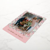 Elegante rustieke klassiekerig geplakt patroon gou folie feestdagenkaart (Gedraaid)