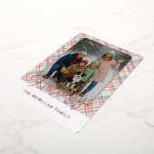 Elegante rustieke klassiekerig geplakt patroon gou folie feestdagenkaart (Gedraaid)