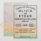 Elegante  rustieke kleurrijke Abstracte bruiloft Kaart (Voorkant / Achterkant)