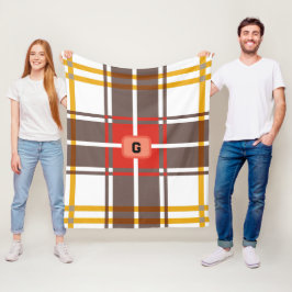 Elegante rustieke kleurrijke plaid fleece deken