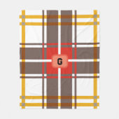 Elegante rustieke kleurrijke plaid fleece deken (Voorkant)