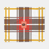 Elegante rustieke kleurrijke plaid fleece deken (Voorkant (Horizontaal))