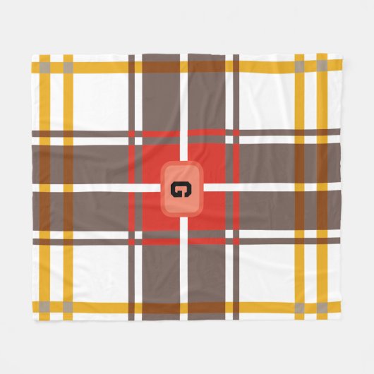 Elegante rustieke kleurrijke plaid fleece deken (Voorkant (Horizontaal))
