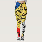 Elegante rustieke kleurrijke Stippen Leggings (Voorkant)