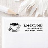 Elegante rustieke koffie cup liefhebbers retour ad etiket (Insitu)