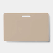 Elegante Rustieke Kraft Boho Bloemendesign Gehoogd Badge (Achterkant)