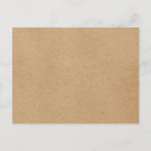 Elegante Rustieke Kraft Minimalistische Trouwdag Uitnodiging Briefkaart (Achterkant)