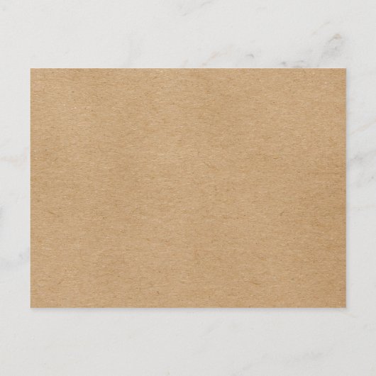 Elegante Rustieke Kraft Minimalistische Trouwdag Uitnodiging Briefkaart (Achterkant)