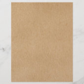 Elegante Rustieke Kraft Trouwdag Schema Tijdschema (Achterkant)