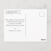 Elegante rustieke kraft | Trouwfoto Dank u wel Briefkaart (Achterkant)