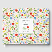 Elegante rustieke land bloemen handtekening bruilo gastenboek (Voorkant)