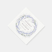 Elegante rustieke lavendel krans bruiloft servet (Hoek)