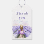 Elegante Rustieke Lavendel Provence Bloemen Lilac Cadeaulabel (Voorkant)