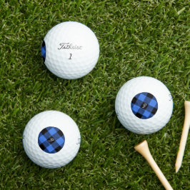 Elegante Rustieke Mannelijke Zwarte Rode Buffalo I Golfballen